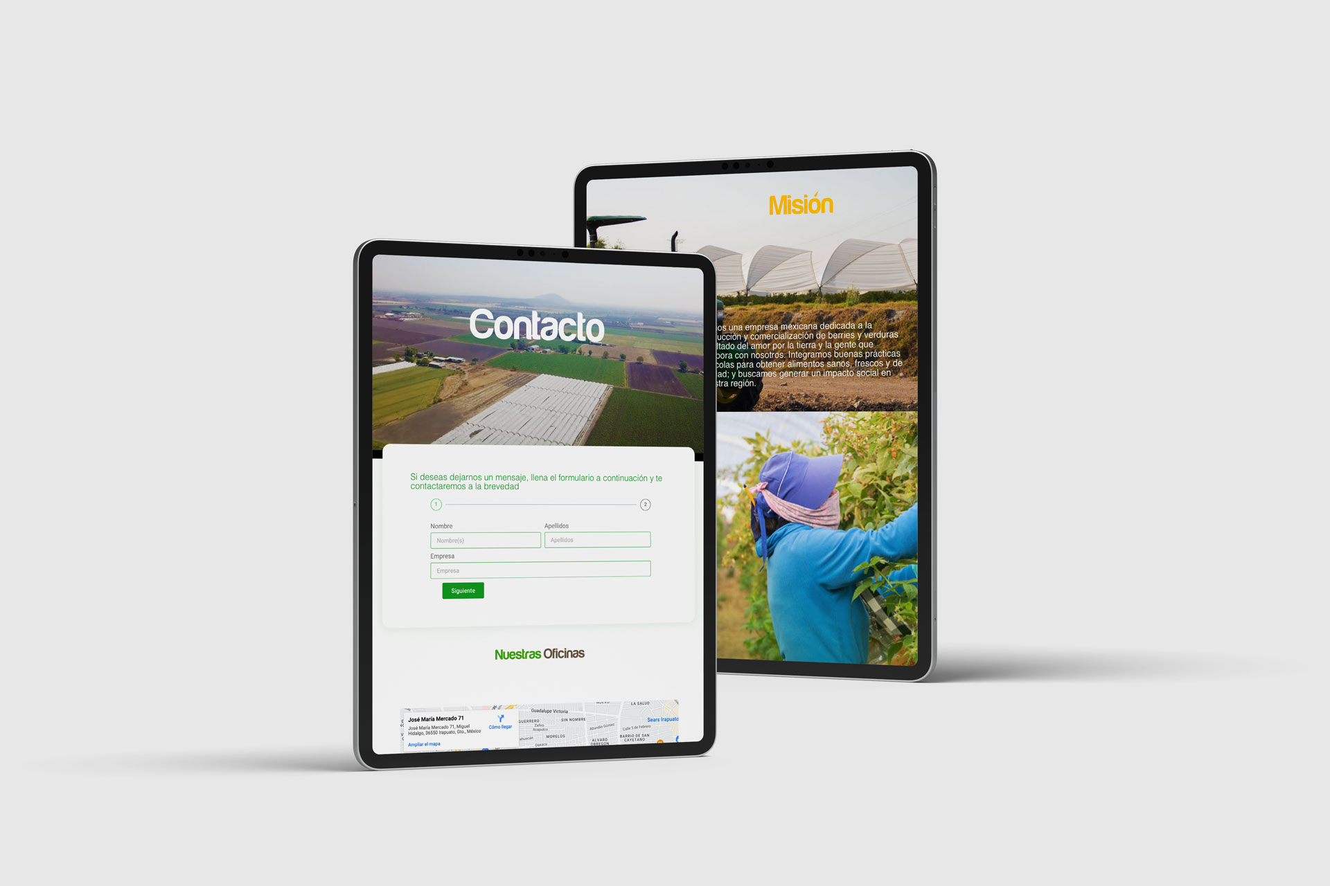 Mission and contact, built on their own photography.