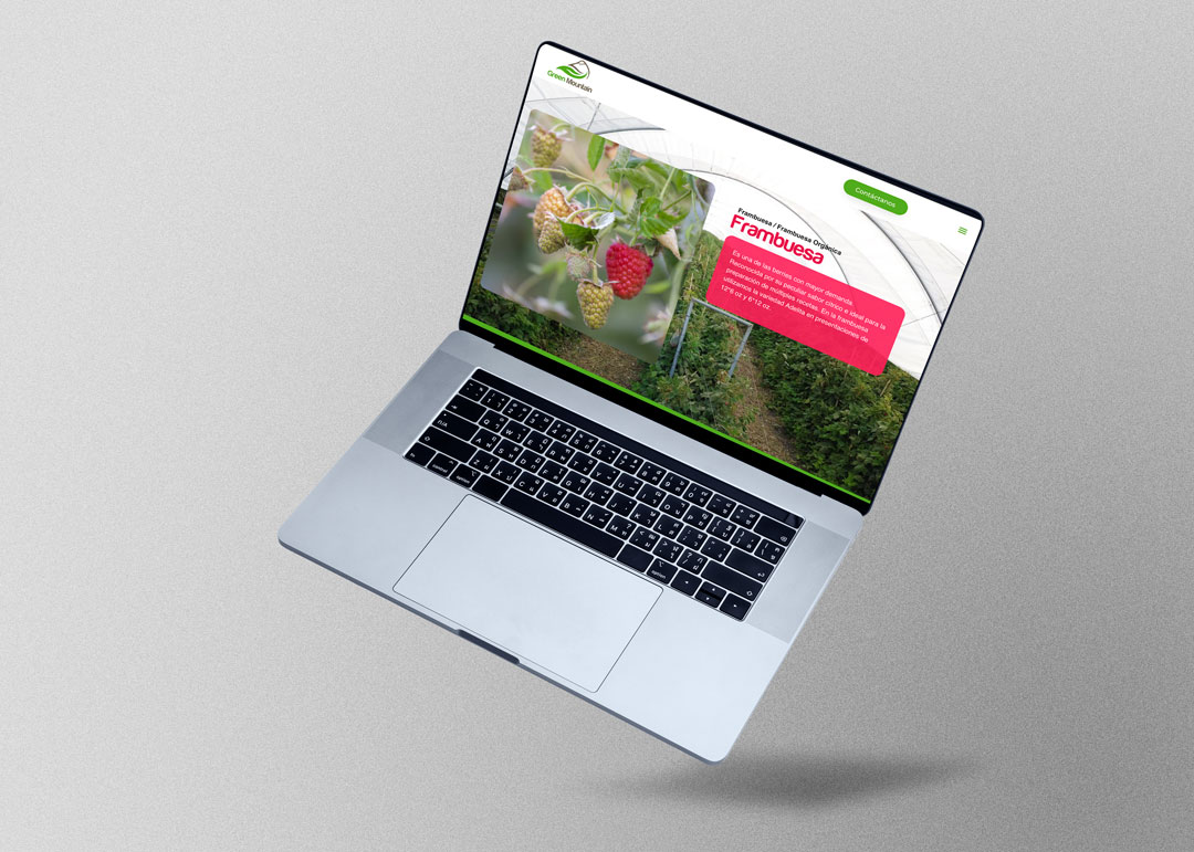 Product page, raspberry.